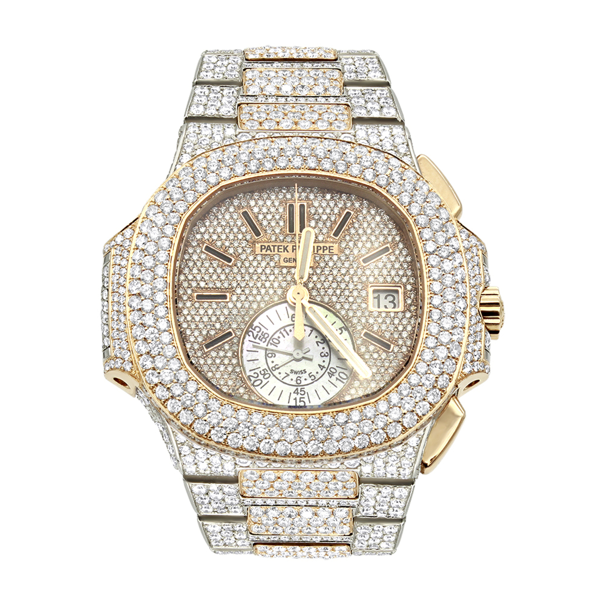 Buy Iced Out Patek Philippe Watches: Stunning Diamond-Embellished Nautilus Models