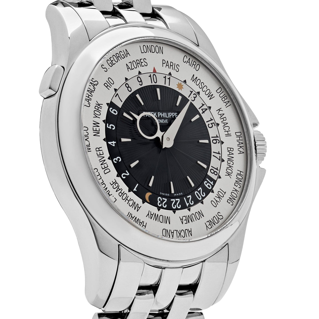 Discover Patek Philippe 5130: The Iconic World Time Watch in 18K White Gold