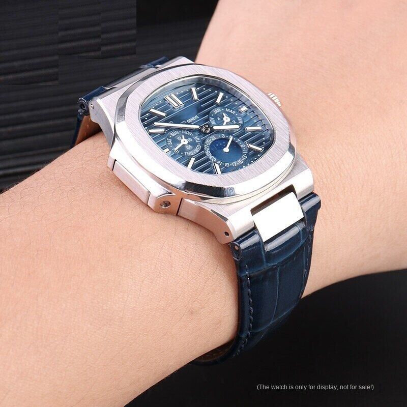 patek philippe nautilus with leather strap