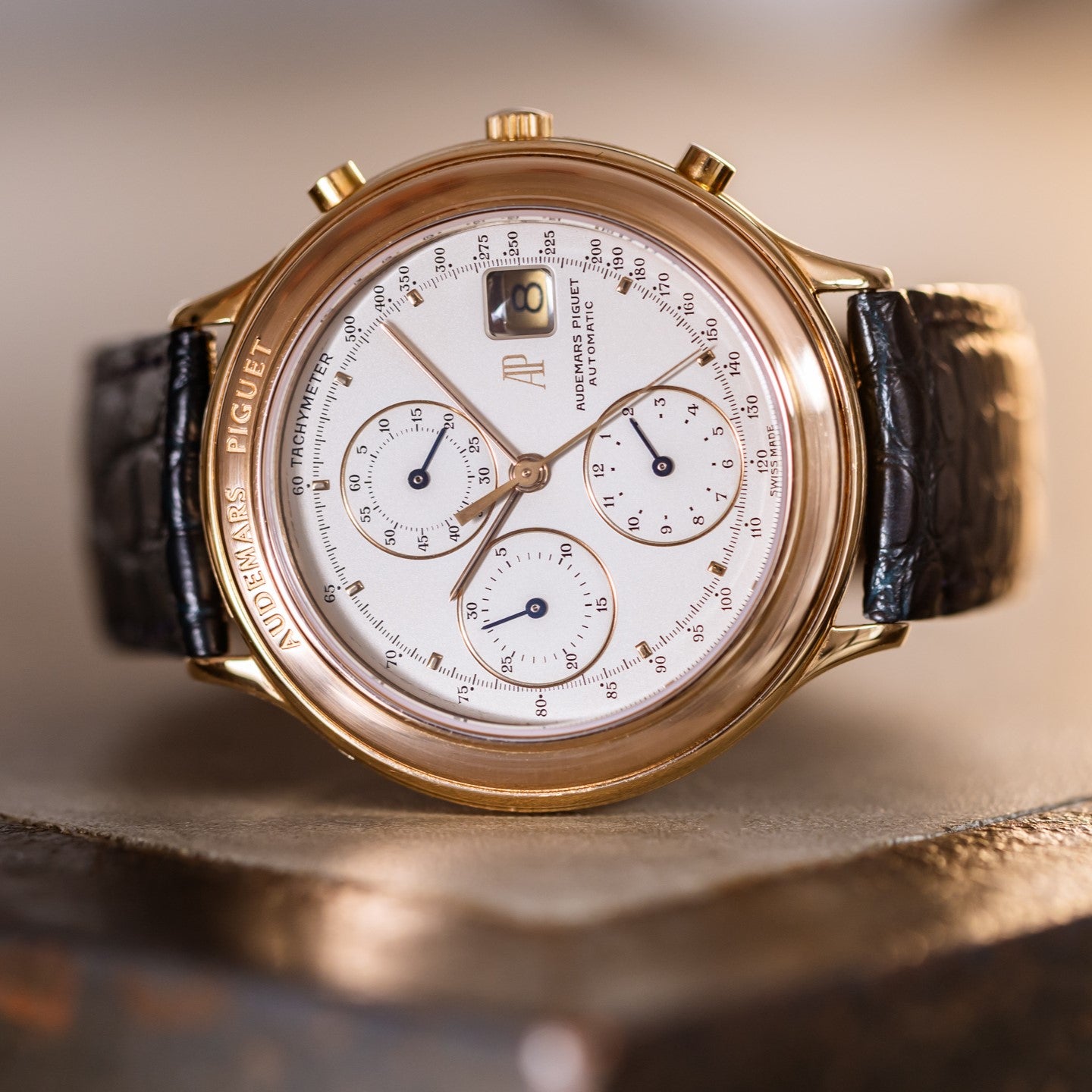 Discover the Audemars Piguet Huitieme: Classic 18k Chronograph from the 1980s